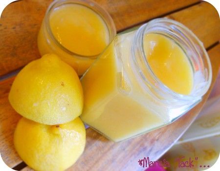 Lemon curd (sans beurre)