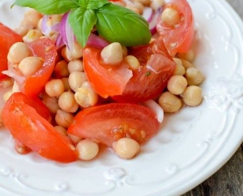 Recette de salade pois chiches et tomates