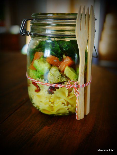 Recette de salade in a jar