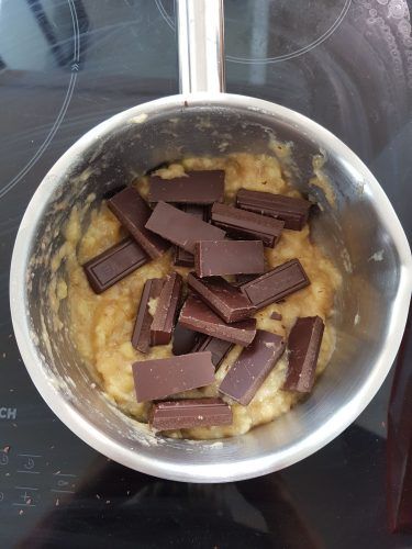 Préparation gâteau chocolat sans beurre