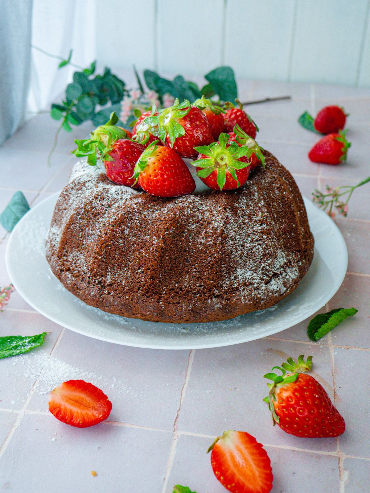 bundt cake chocolat fraises