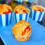 recette de muffins salés : poivron, thon