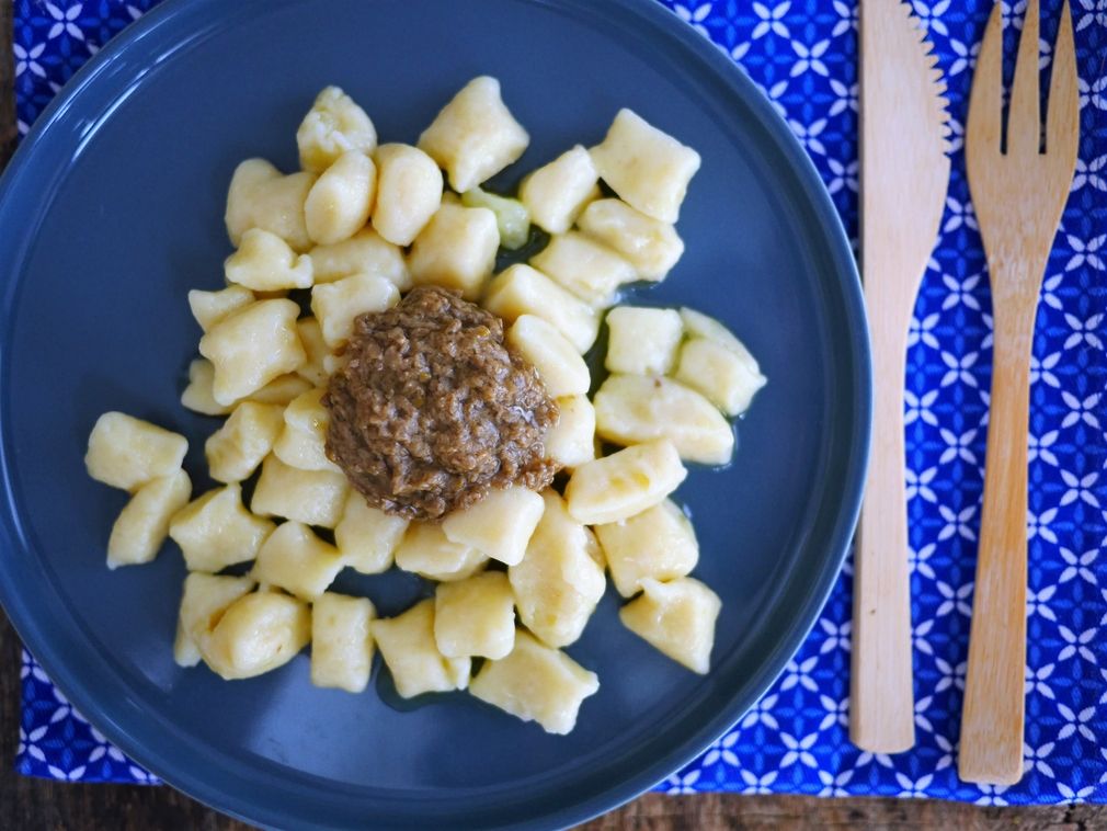Recette de gnocchis de pommes de terre fait maison, sauce aux champignons sans crème