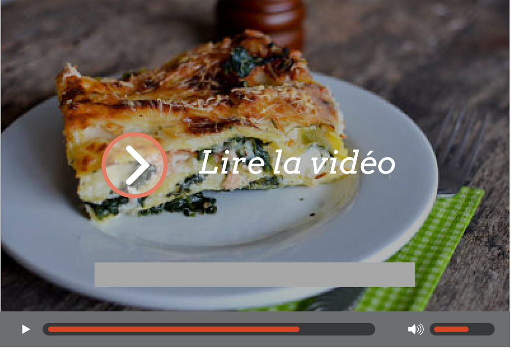 une vidéo de lasagnes aux épinards et au saumon
