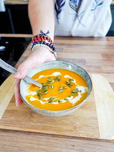 Soupe potimarron à la carotte